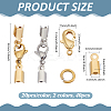 40Pcs 2 Colors Ion Plating(IP) 304 Stainless Steel Lobster Claw Clasps with Cord Ends STAS-PH0006-94-2