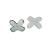 Metal Enlaced Acrylic Bead Caps OACR-G044-01H-2