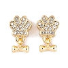 Rack Plating Alloy Rhinestone European Dangle Charms FIND-C055-19G-01-1