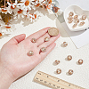 20Pcs 1-Hole Flat Round Zinc Alloy Rhinestones Buttons ALRI-NB0001-20F-3