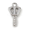 Brass Micro Pave Clear Cubic Zirconia Pendants LS-KK-L238-22P-1