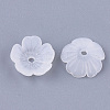 5-Petal Transparent Acrylic Bead Caps FACR-T001-11-2