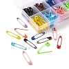 200Pcs 10 Colors Spray Painted Iron Safety Pins IFIN-YW0001-38-3
