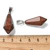 Natural Mahogany Obsidian Pointed Pendants G-B127-15P-02-3