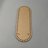 Oval PU Leather Knitting Crochet Bags Nail Bottom Shaper Pad PURS-WH0001-64A-2