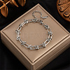 304 Stainless Steel Knot Thorn Link Chain Bracelets for Women Men WGD3F87-05-1