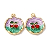 Light Gold Tone Alloy Enamel Pendants ENAM-B028-33KCG-01-1