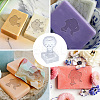 Ponytail Girl Clear Acrylic Soap Stamps DIY-WH0437-003-3