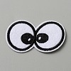Cartoon Style Double Eye Embroidered Cloth Patches PATC-WH0001-116A-1