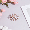 1Pc Retro Flower Alloy Rhinestone Brooches for Women JEWB-LP0004-03-1
