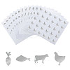 40 Sheets 4 Patterns PVC Waterproof Self-Adhesive Sticker Sets STIC-OC0001-11D-1