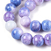 Ombre Effect Dyed Crackle Glass Beads X1-GLAA-T031-10mm-01T-3