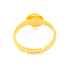 Golden Color Adjustable Brass Ring Components X-EC541-G-3