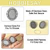 10Pcs 2 Styles Vintage Alloy Brooch Cabochon Bezel Settings FIND-FS0004-64-3