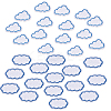 30Pcs 2 Styles Cloud Embroidery Sew on Cloth Patches PATC-GA0001-81-1