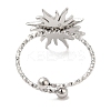 Non-Tarnish 304 Stainless Steel Sun Open Cuff Ring for Women LS-RJEW-M149-08P-2