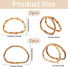 4Pcs 2 Styles D-Shaped Bamboo Bag Handles FIND-BBC0004-38-2