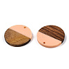 Resin & Walnut Wood Pendants RESI-S358-02B-07-3