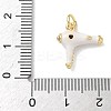 Brass Micro Pave Cubic Zirconia Charms KK-B155-17G-01-3