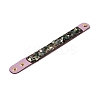 Faux Suede Snap Cord Bracelet LS-BJEW-F428-06-1