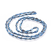 Electroplate Transparent Glass Beads Strands EGLA-L015-FR-A03-3