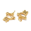 Brass Micro Pave Clear Cubic Zirconia Charms ZIRC-A021-52G-2