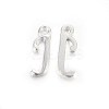 Silver Color Plated Alloy Letter Pendants PALLOY-J718-01S-J-1