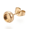 Ion Plating(IP) 304 Stainless Steel Stud Earring Settings STAS-K202-05A-G-2