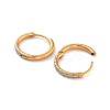 Ion Plating(IP) 316 Surgical Stainless Steel Pave Clear Cubic Zirconia Hoop Earrings Women EJEW-A109-01C-G-2