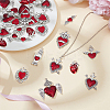 32Pcs 8 Styles Rack Plating Alloy Enamel Pendants FIND-HY0004-25-4