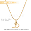 1pc Brass Chain & 304 Stainless Steel Letter Pendant Necklaces NJEW-LP0001-40D-G-2