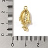 Rack Plating Brass Micro Pave Cubic Zirconia Connector Charms KK-P267-24G-3