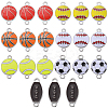 28Pcs 7 Styles Sports Ball Theme Alloy Enamel Connector Charms ENAM-SC0005-17-1