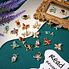 24Pcs 12 Style Glass Rhinestone Pendants FIND-TA0003-03-6
