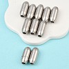 Tarnish Resistant 304 Stainless Steel Matte Surface Magnetic Clasps with Glue-in Ends LS-STAS-O042-A-24-3