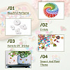 300Pcs 6 Style Painted Poplar Wood Buttons FIND-MP0001-08-6