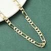 5MM Brass Figaro Chain Necklaces for Women NJEW-K271-07G-3