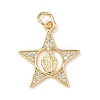 Brass Micro Pave Cubic Zirconia Pendants ZIRC-I356-25G-1