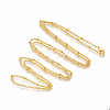 Brass Coated Iron Curb Chain Necklace Making MAK-T006-01G-1