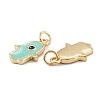 Brass Enamel Pendants KK-P204-11G-E-3