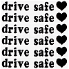 Laser PVC Drive Safe Self Adhesive Car Stickers STIC-WH0013-09C-1