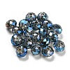 Transparent Electroplate Glass Beads GLAA-L046-02K-1