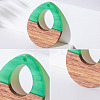 Transparent and Opaque Resin & Walnut Wood Pendants RESI-SZ0001-05-3