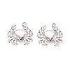 304 Stainless Steel Crab Pendants STAS-T069-35P-1