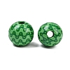 Christmas Printed Schima Wood European Beads WOOD-I015-01O-2