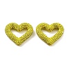 Heart Shape Polymer Clay Rhinestone Beads CLAY-NH0001-09A-13-1