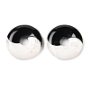 Natural Obsidian & Howlite Yin-yang Pendants FIND-Q109-01-2