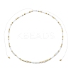 Boho Natural Cultured Freshwater Pearl & Round Seed Beaded Braided Necklaces for Women NJEW-JN06187-01-2