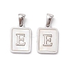 304 Stainless Steel Pave Shell Pendants STAS-G327-01P-E-1