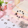 50Pcs 5 Styles Tibetan Style Alloy Charms FIND-SC0016-15-3